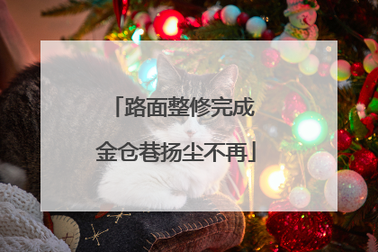 路面整修完成 金仓巷扬尘不再